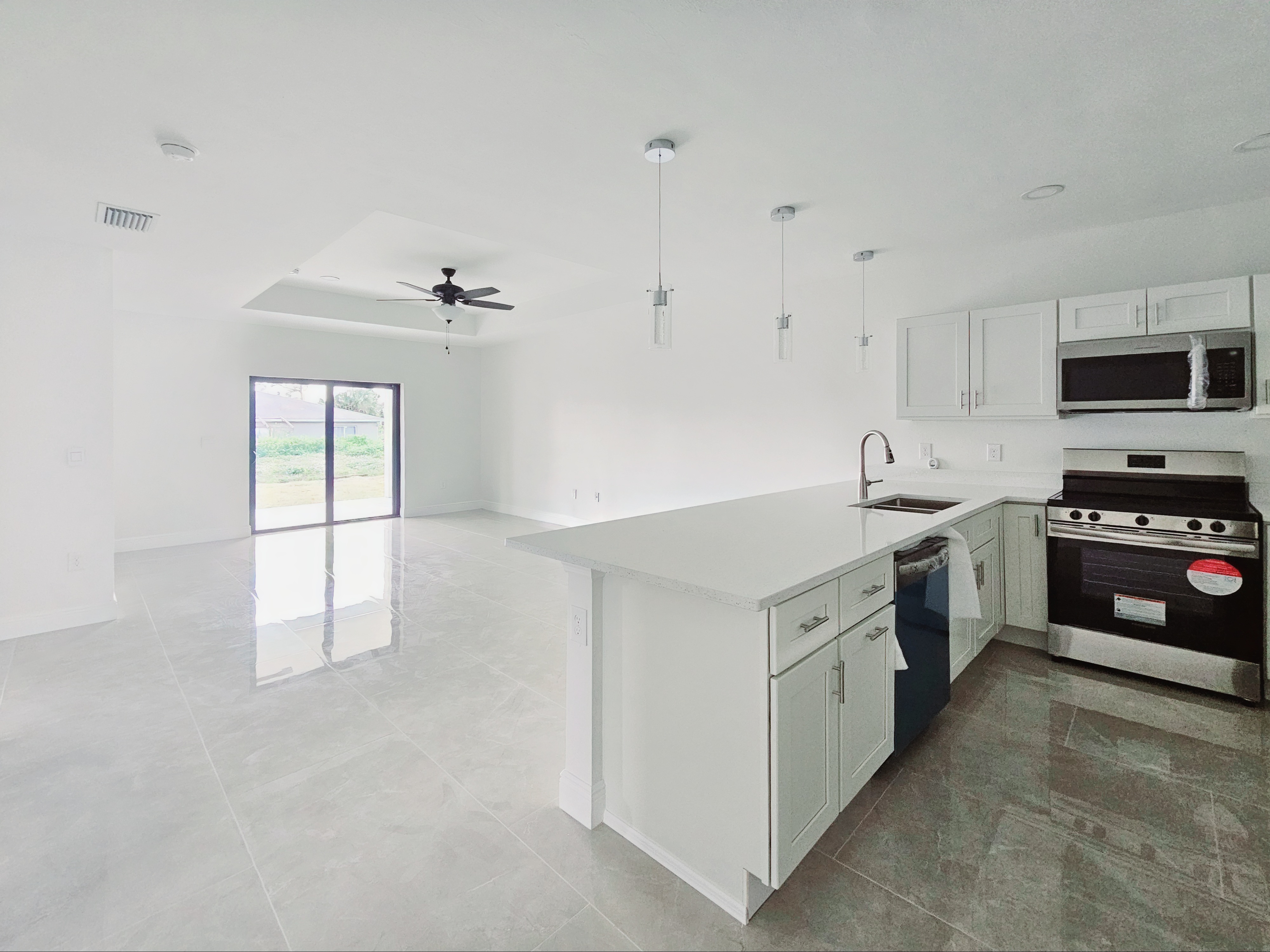 Kitchen and living room